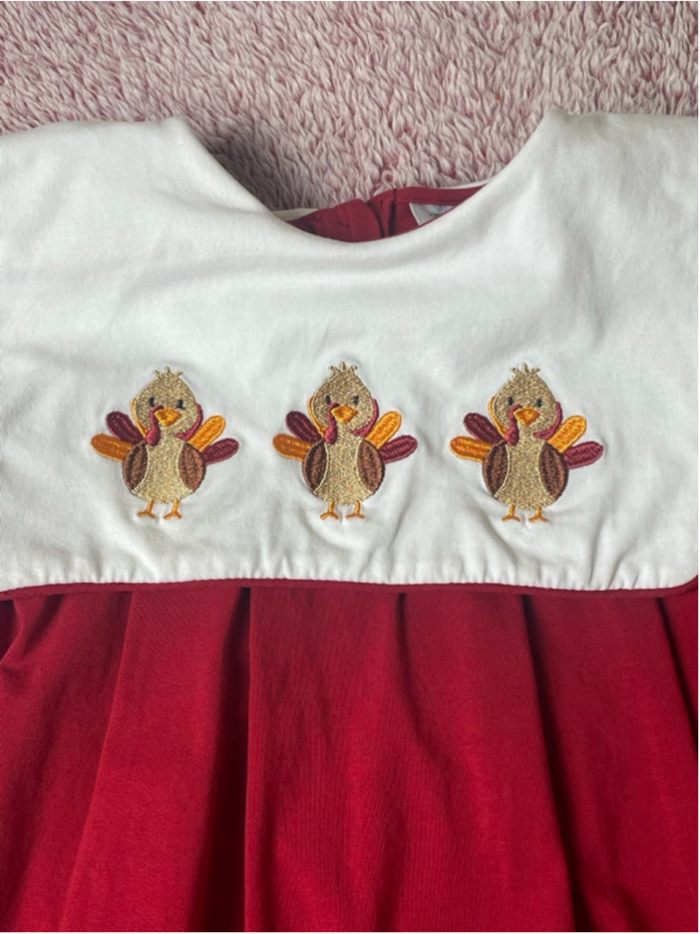 Boys Southern Tators Turkey thanksgiving bubble romper Embroidered 24 Months - Picture 2 of 9